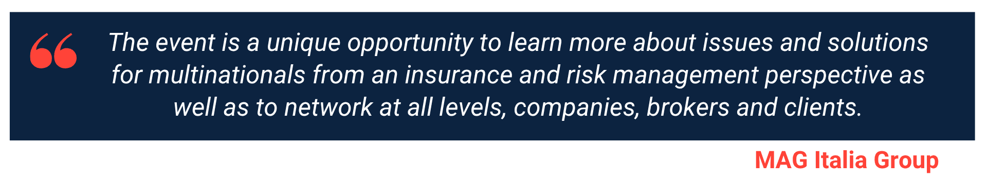 Axco Global Insurance Summit past attednee testimonial